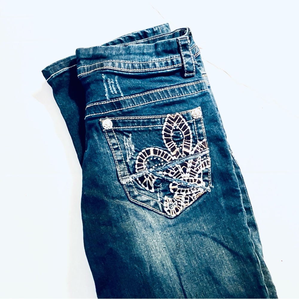 Women's Blue Embellished Jeans Rebel and Soul